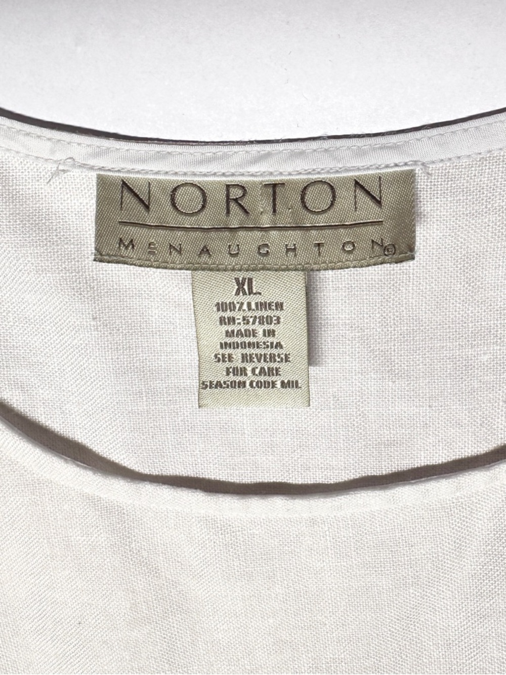 Norton McNaughton XL Linen Sleeveless Maxi Tie Waist House Dress Lily Summer - Picture 8 of 12